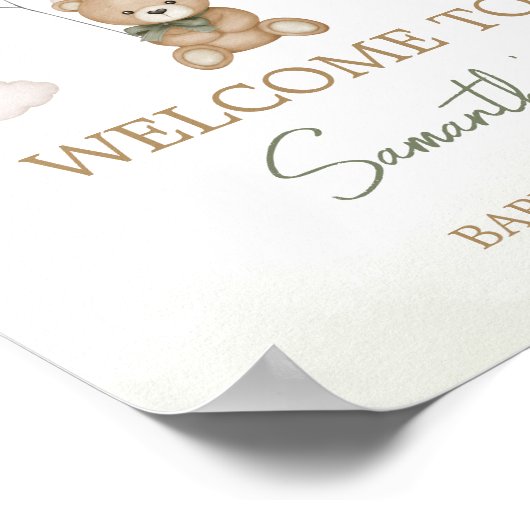 我々は心から待つことができるグリーンボーホウェルカム ポスター (角)