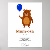 我々は心から待つことができる木製の赤ちゃんシャワーmom-osaバー ポスター (正面)