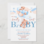 我々は心から待つことができる男の赤ちゃん 招待状 (正面)