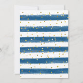 我々は心から待つことができ男の赤ちゃん最初の誕生日パーティー 招待状 (裏面)