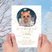 我々は心から待つことができ男の赤ちゃん最初の誕生日パーティー 招待状