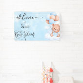 我々は心底待ち女の子の赤ちゃんシャワーのバナー 横断幕 (インサイチュ)