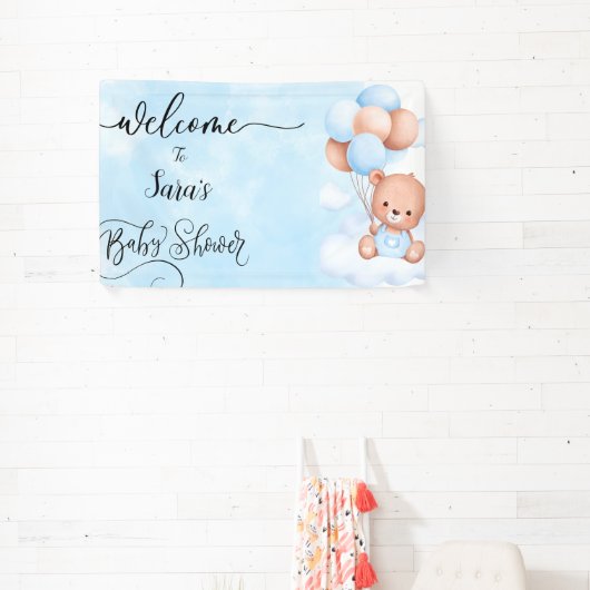 我々は心底待ち女の子の赤ちゃんシャワーのバナー 横断幕 (インサイチュ)