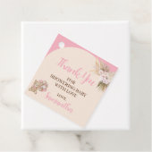 我々は心底待ち女の子の赤ちゃんシャワーメッセージカード フェイバータグ (インサイチュ)