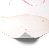 我々は心底待ち女の子の赤ちゃんシャワー歓迎サイン ポスター (角)