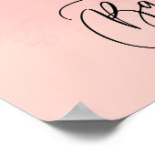 我々は心底待ち女の子の赤ちゃんシャワー歓迎 ポスター (角)