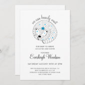 我々は心底待ち男の赤ちゃんベア赤ちゃんシャワー 招待状 (正面/裏面)