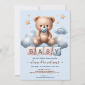 我々は心底男の赤ちゃんシャワーを待つ 招待状 (正面)