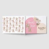 我々は心待ちできる女の子の赤ちゃんシャワーゲストブック ゲストブック (全面)