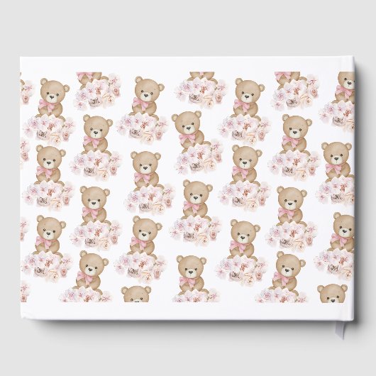 我々は心待ちできる女の子の赤ちゃんシャワーゲストブック ゲストブック (裏面)