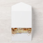 我々は心待ちできる秋の森の赤ちゃんシャワー オールインワン招待状 (外側)