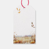 我々は心待ちできる秋の森の赤ちゃんシャワー ギフトタグ (裏面)