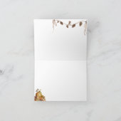 我々は心待ちできる秋の森の赤ちゃんシャワー サンキューカード (内部)