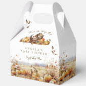 我々は心待ちできる秋の森の赤ちゃんシャワー フェイバーボックス (裏面)