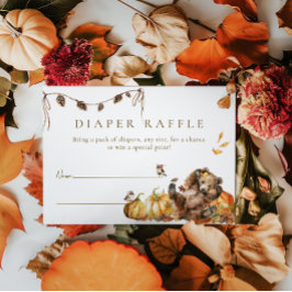 我々は心待ちできる秋フォレスト赤ちゃんシャワーおむつ エンクロージャーカード