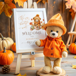 我々は心待ち秋ベイビーシャワー歓迎 ポスター