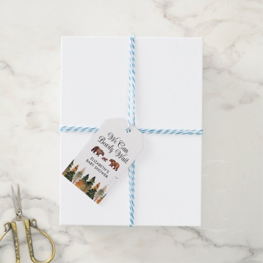 我々は心待ち秋赤ちゃんシャワーありがとう ギフトタグ (より糸付き)