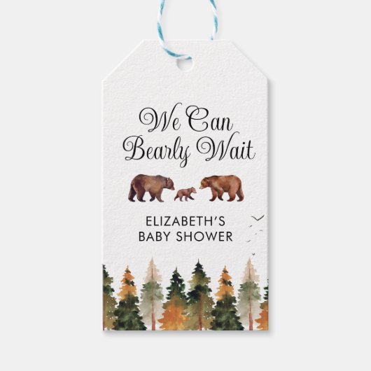 我々は心待ち秋赤ちゃんシャワーありがとう ギフトタグ (正面)