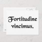 我々は忍耐によって勝つ。 ポストカード (正面/裏面)