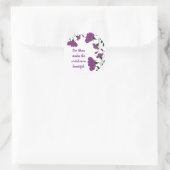 我々は愛あなたナナ美しい紫色の花のフローラ ラウンドシール (バッグ)