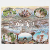 我々は愛あなた祖父0742 フリースブランケット (正面(横))