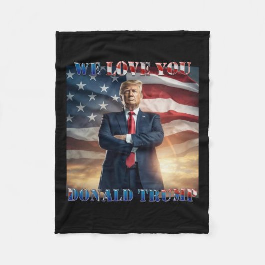 我々は愛してあなたドナルド・トランプ フリースブランケット (正面)