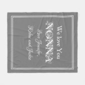 "我々は愛してあなたノナパーソナライズされた" Dove Gray フリースブランケット (正面(横))