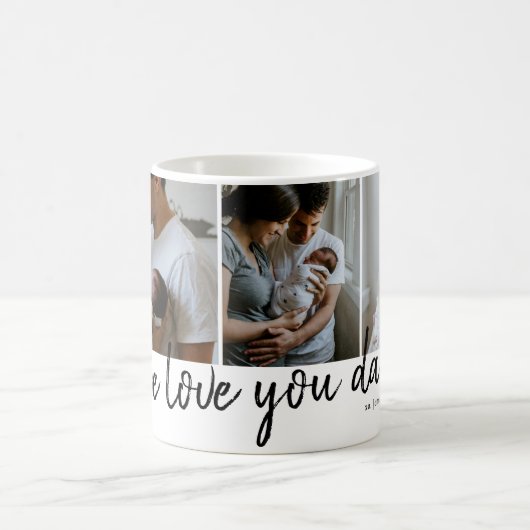 我々は愛してあなたモダンの写真の父の日 コーヒーマグカップ (中央)