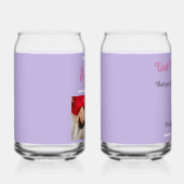 我々は愛し最高のてあなたのママの写真名カスタムSoda ガラス缶 (右)