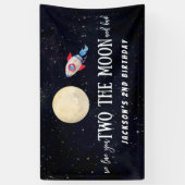 我々は愛する二人の月とバック誕生日 横断幕 (縦)