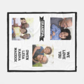 我々は愛のおじいちゃんフォトコラージュフリースブランケット フリースブランケット (正面(横))