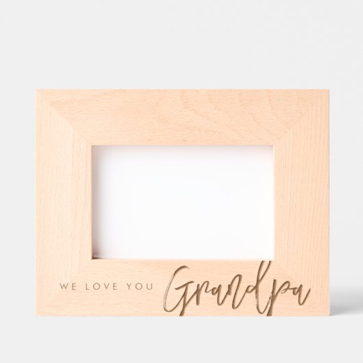 我々は愛のおじいちゃんモダンタイポグラフィ レーザー彫刻フレーム (正面)