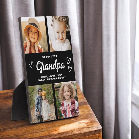 我々は愛のおじいちゃんモダン写真コラージュ フォトプラーク