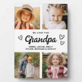我々は愛のおじいちゃんモダン写真コラージュ フォトプラーク (正面)