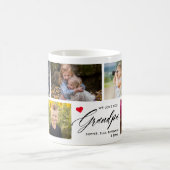我々は愛のおじいちゃん写真コラージュ コーヒーマグカップ (中央)