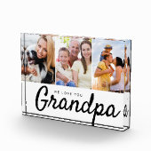 我々は愛のおじいちゃん孫の家族の写真 フォトブロック (右)