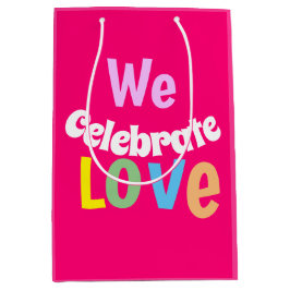 我々は愛祝手のファンテーブルテントサインラウンド ミディアムペーパーバッグ