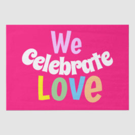 我々は愛祝手のファンテーブルテントサインラウンド 薄葉紙