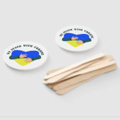 我々は感動的ウクライナと共に立つメッセージ ハンドファン (組立なし)