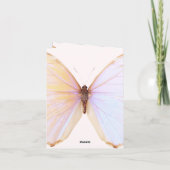 我々は感謝ピンクバタフライサンキューカード カード (裏面)