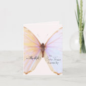 我々は感謝ピンクバタフライサンキューカード カード (正面)