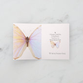 我々は感謝ピンクバタフライサンキューカード カード (内部)