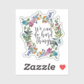 我々は懸命事ができる感動的引用文フローラ シール (シート)