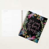 我々は懸命事ができる感動的引用文フローラ プランナー手帳 (ディスプレー)