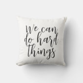 我々は懸命事ができる感動的引用文モダン クッション (正面)