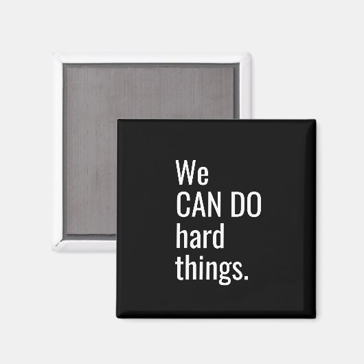 我々は懸命事白黒タイポグラフィ引用文 マグネット (正面/裏面)