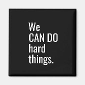 我々は懸命事白黒タイポグラフィ引用文 マグネット (正面)