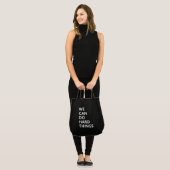 我々は懸命事黒トート トートバッグ (正面(モデル))