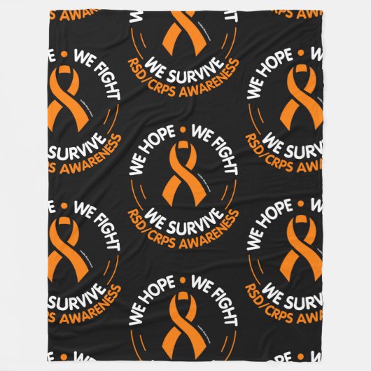 我々は我々と戦う生き延びことを望む...RSD/CRPS フリースブランケット (正面)