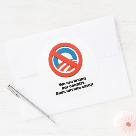 我々は我々の国を失っている – 誰もが気にす ラウンドシール (封筒)